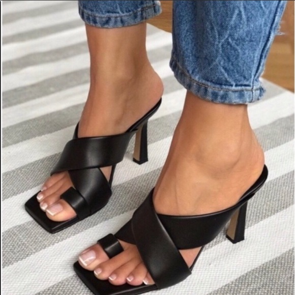Zara Shoes - Zara Padded Heeled Leather Sandals